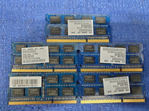Lot of 5 Elpida 2GB 2Rx8 PC3-10600S-9-10-F1 RAM Modules. 10 GB Total - Picture 2 of 2