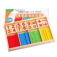 Counting Stick Calculation Math Educational Toy Wooden Number Cards And Counting