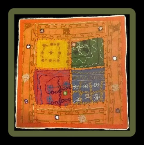 ORANGE CUSHION COVER 16" x 16". . - Picture 2 of 4