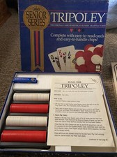 Vintage 1989 Tripoley Senior Series Game By Cadaco Michigan Rummy Hearts Poker