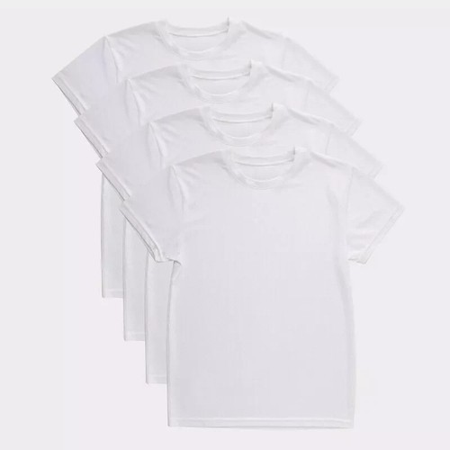 Hanes Boys' 4pk Xtemp Crew T-Shirt - White-Large-14-16 - Picture 3 of 4