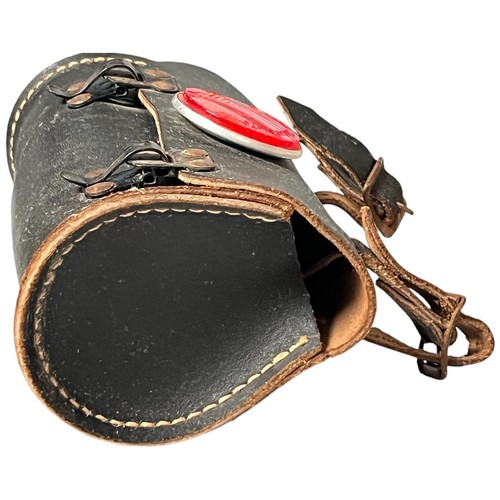 Vintage Leather Bike Bicycle Saddle Bag Small Stratolite Reflector Metal Clasps - Picture 7 of 13
