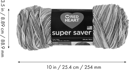 Red Heart Super Saver Yarn, 3 Pack, Cool Stripe 3 Count - Picture 10 of 10