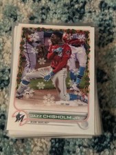 N10 2022 Topps Holiday Base Jazz Chisholm Jr Miami Marlins