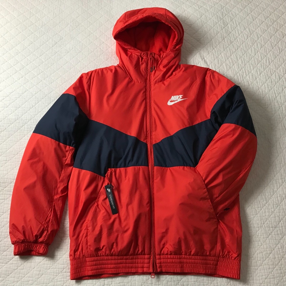 Nike 防水フード付きジャケット 赤/黒 26677020-1.jpg