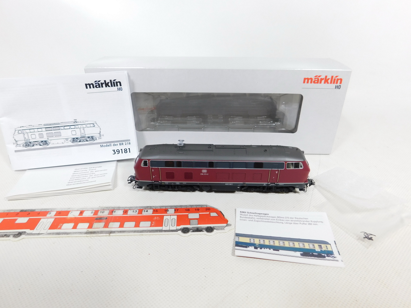 CD27-2 Märklin H0 AC 39181 Diesellok 218 215-2 DB NEM KK mfx digital, NEUW+OVP CD27-2 Märklin H0 AC 39181 Diesellok 218 215-2 DB NEM KK mfx digital, NEUW+OVP