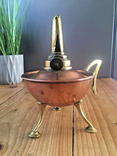 SUPERB c1890 ANTIQUE ARTS & CRAFTS COPPER & BRASS OIL LAMP BURNER W.A.S BENSON ? - Picture 16 of 17