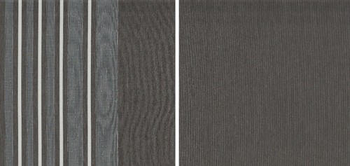 2 x Fabric Remnants Grey Metallic Stripes 25x23cm VillaNova Graphite Polyester   - Picture 1 of 3