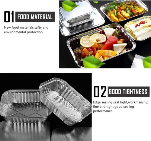 Takeaway Foil Food Containers With Lids Foil Trays With Lids Sizes No1,No2,6A SE - Picture 6 of 26