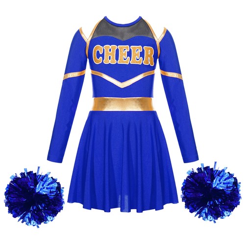 Girls Cheer Leader Costume High School Musical Cheerleading Uniform Dance Dress - Imagen 22 de 73