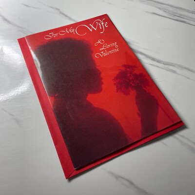 Glossy Vintage VALENTINE'S DAY Card FOR WIFE by American Greetings 1978, Loving