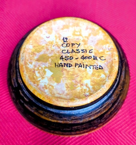 Greek Mythology Rare Hellenic Ancient Replica Art Pottery Container Hand Painted - Bild 3 von 6