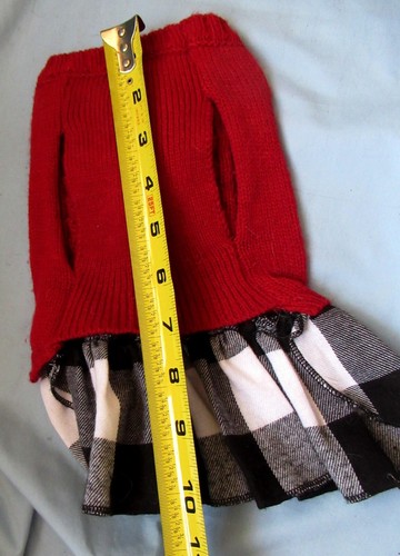 Suéter rojo pequeño Friends Forever Dog, pompones, negro-blanco Buffalo Check Flanne - Imagen 8 de 9
