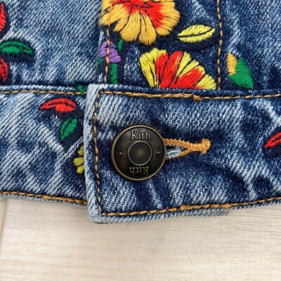 Kith Ellis Denim Jacket Botanical Spring Flowers Reversible