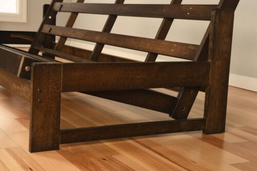 Aspen Futon Frame - Full Size - Solid Hardwood - Mocha Finish (Frame Only) - Picture 5 of 7