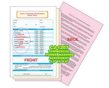 COMMERCIAL POWER WASHING AGREEMENT Printed in Full Color