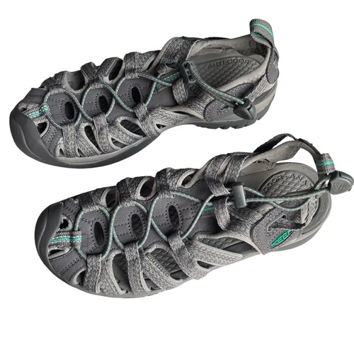 KEEN Women’s Size 6M Whisper Sandals Medium Grey Peacock Green 1022814 New - Picture 11 of 12