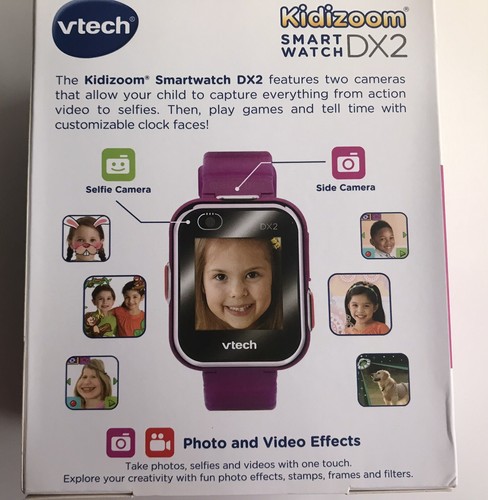 New Sealed VTech 80-193810 Kidizoom Kids Smartwatch Purple Dx2 Dual Camera - Picture 6 of 7