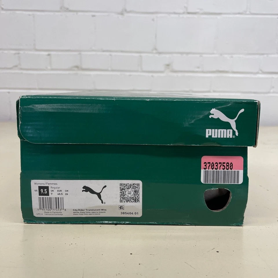 PUMA Puma City Rider translúcido para mujer talla US 9,5 blanco/lima gaseosa Foto 3 de 4