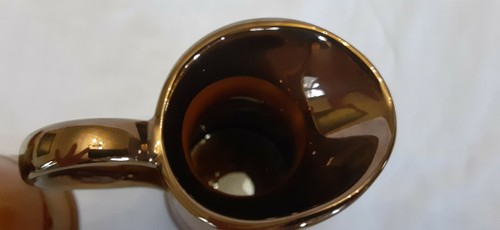Vintage Lord Nelson Pottery 2x Mini Pitcher Brown Gold Color 4 1/2" England 3-70 - Picture 4 of 5