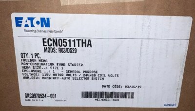 EATON ECN0511THA FVNR STARTER SIZE 1 START/STOP CONTROL