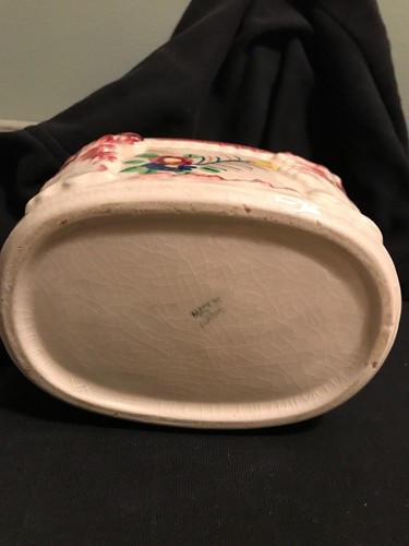 Handbemalte erhabene Blumen Keramik bedeckt Schmuckstück oder Süßigkeiten Schale - Bild 7 von 8