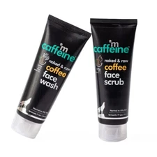 mCaffeine Face Wash Combo Pack With Scrub (75ml Each) |Pack of 2 Coffee Care Kit
