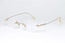 YOSHI MACHIDA Y-01 WS Vintage Eyeglasses Glasses Rimless  Lightweight TITANIUM