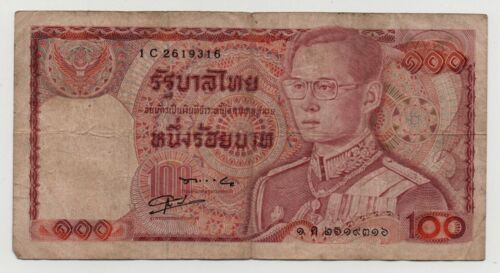 THAILAND 100 BATH 1978 PICK 89 SIGN 56 LOOK SCANS