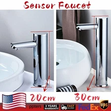 Auto Infrared Sensor Faucet Touchless Sink Tap Smart Bathroom Kitchen Single
