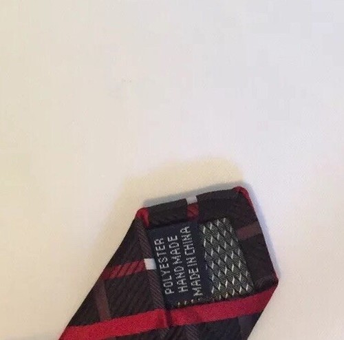 Croft & Barrow Men's Diamond Square Patterned Tie Black/Red - Picture 4 of 5