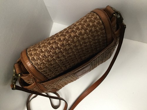 Brooks Brothers Cross Body Purse Handbag Brown Detachable Strap H7 - Picture 10 of 12