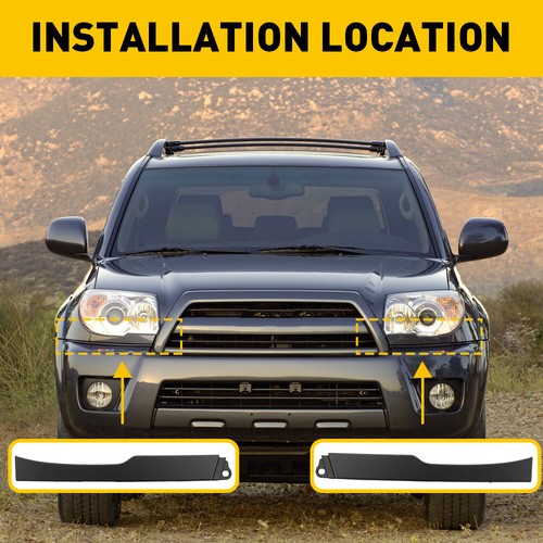 For 2006-2009 Toyota 4Runner Front Bumper Headlight Filler Trim Driver+Passenger - Picture 7 of 19