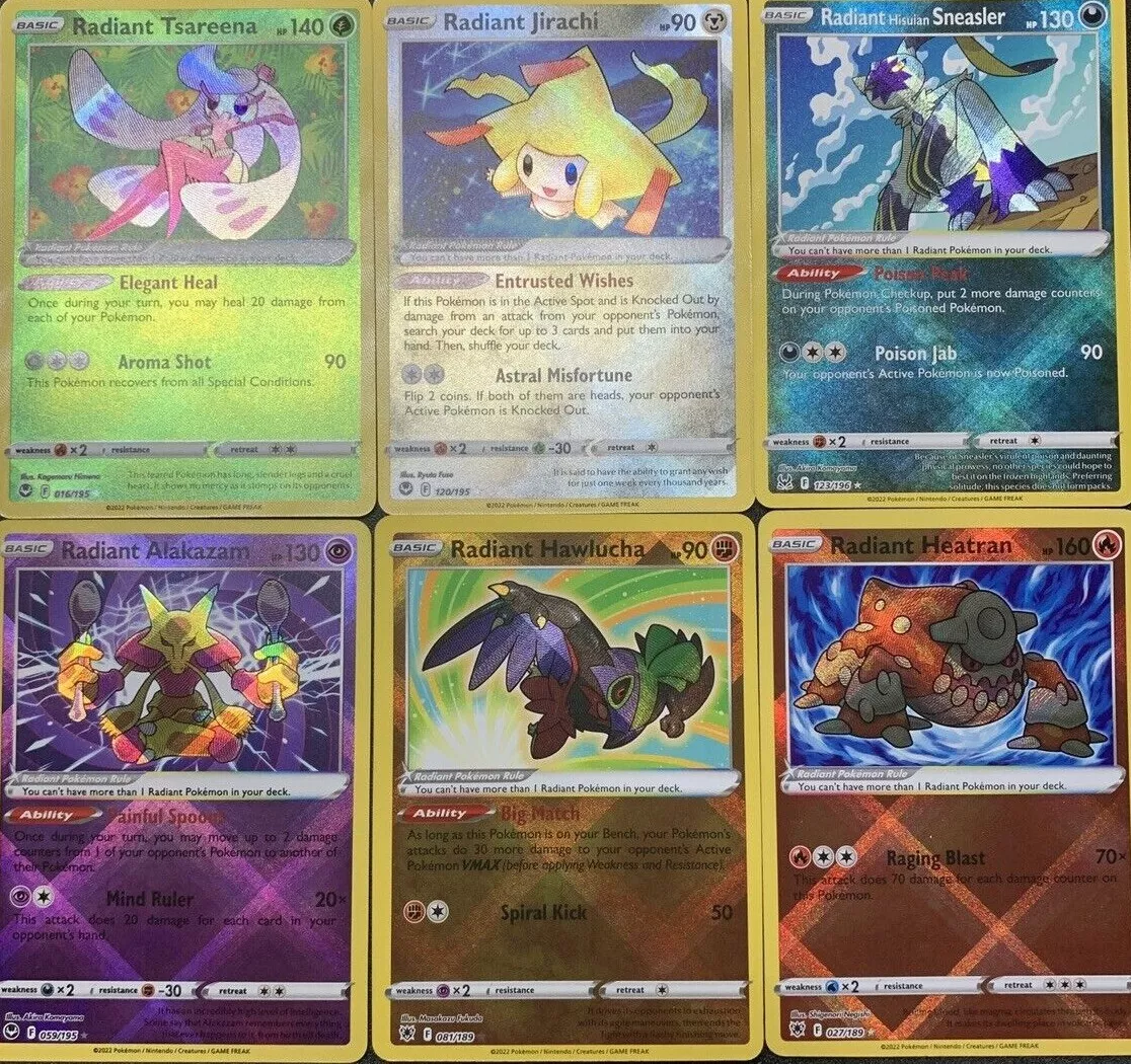 Pokémon Silver Tempest Radiant Cards Alakazam, Jirachi, Tsareena Mint -  Vinted