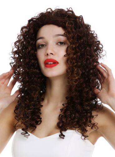 Perücke Damen lang Lockenpracht extrem lockig voluminös Locken Braun Blond - Bild 6 von 6