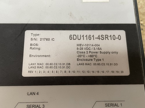 MODULO ALIMENTAZIONE SIEMENS 6DU1161-4SR10-0 CS3000 MEV-10114-004 CLASSE 2 - Foto 3 di 5