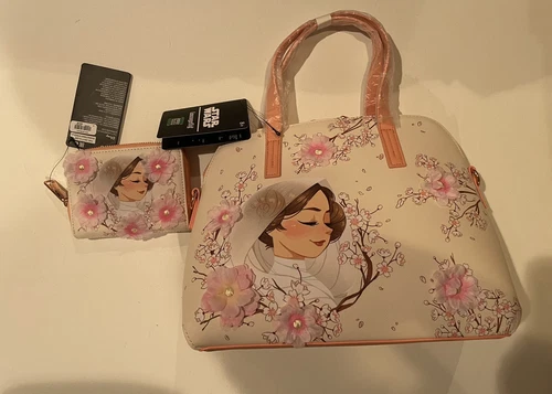 Loungefly Star Wars Princess Leia Floral Handbag Crossbody Bag & wallet  NEW