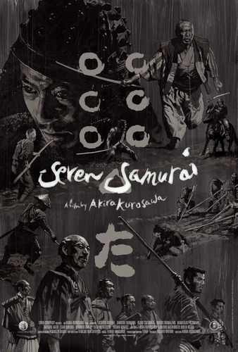 Primer póster del 70 aniversario de Seven Samurai el 5 de julio de 2024, reimpresión - Imagen 3 de 9