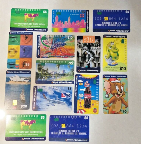 Telstra Telecom Phonecard Australia Mixed Lot 14 Tom & Jerry, Coca Cola, Muncher - Picture 3 of 5