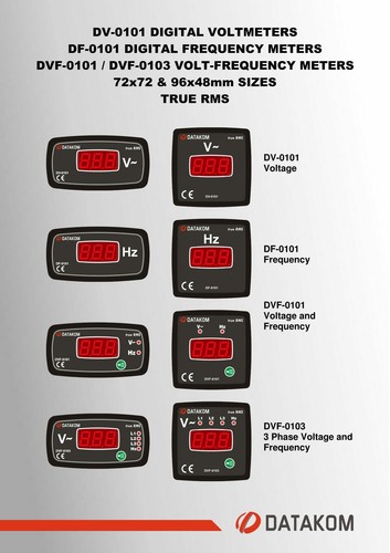 DATAKOM DVF-0101 Digital Voltmeter and Frequencymeter Panel (1 Phase) - Imagen 2 de 3