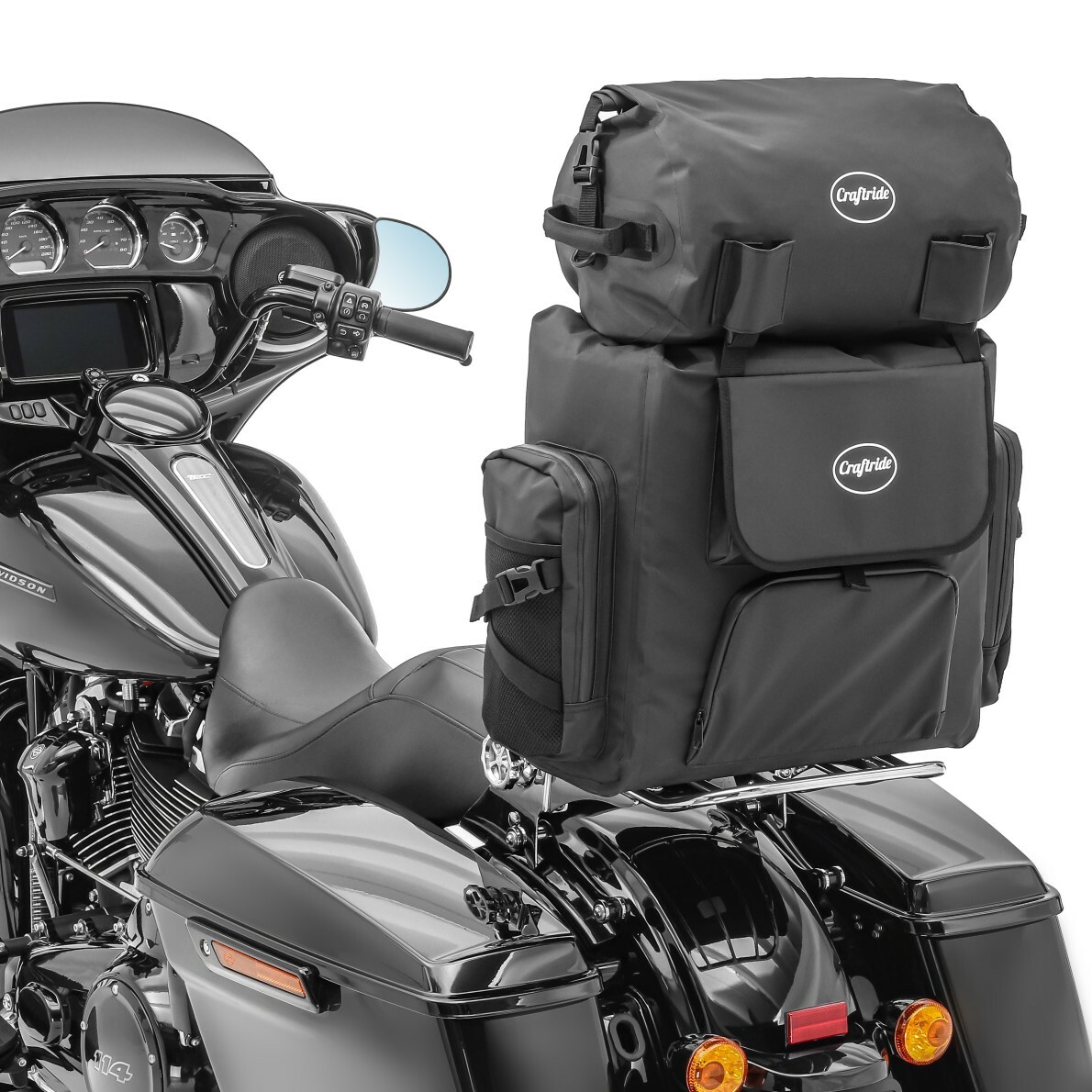 Waterproof motorcycle sissy on sale bar bags