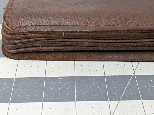 Leather Mail Pouch Portfolio Letter Holder 11x5 Inch Vintage Heavy - Picture 15 of 19