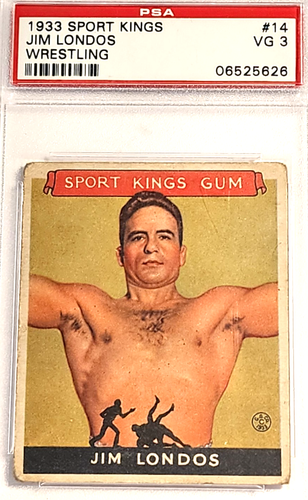 1933 SPORT KINGS #14 JIM LONDOS WRESTLING PSA VG 3 - Picture 1 of 3
