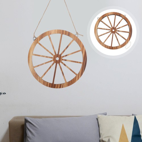 Set of 2 Wheelbarrow Balls Wooden Quadricycle Wall Decor Ornament - Picture 7 of 12