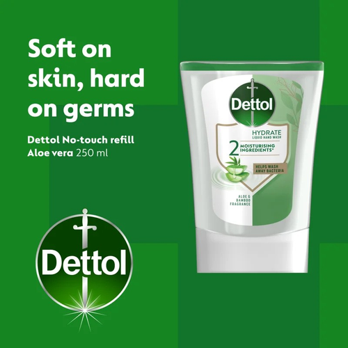 5 x 250ml Dettol No Touch Hand Wash System Refill Aloe Vera - Picture 5 of 6