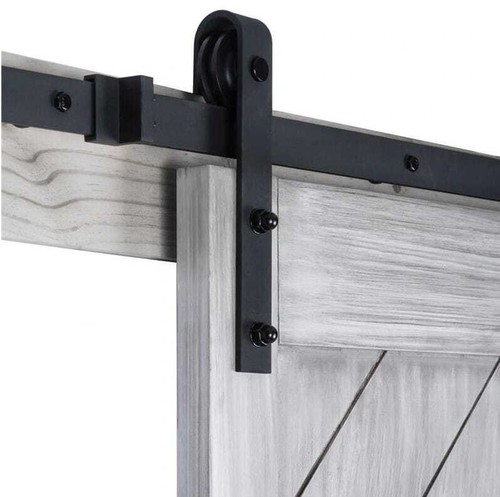 Sliding Wood Barn Door Track System Set Kit Soft Close Kit Alloy Steel 6.6 Feet - Picture 15 of 34