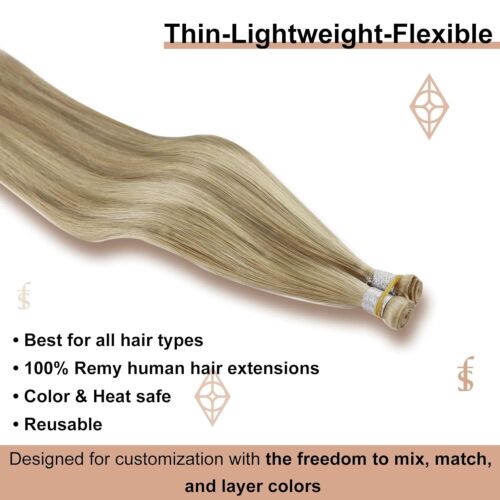 Extension Trama Capelli Remy Straight Genius Trama Extension Capelli Umani - Foto 2 di 9