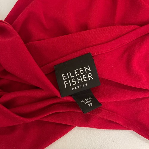 Elieen Fisher Tanktop Damen Petite PP Rot 100% Seide Rundhals Basic - Bild 9 von 12