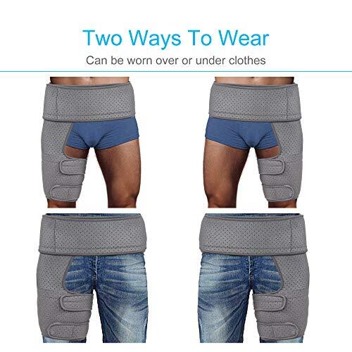 Hip Groin Wrap Brace Thigh Compression Sleeve for Pain Relief Sciatica