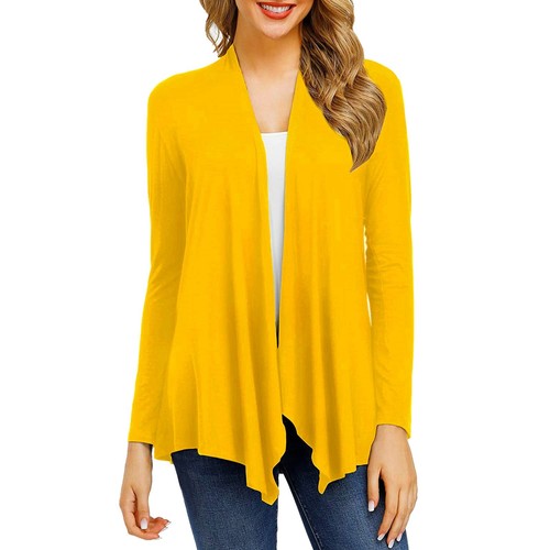 Women's Draped Front Open Cardigan Casual Long Sleeve Lightweight Cardigan Coat - Bild 43 von 45